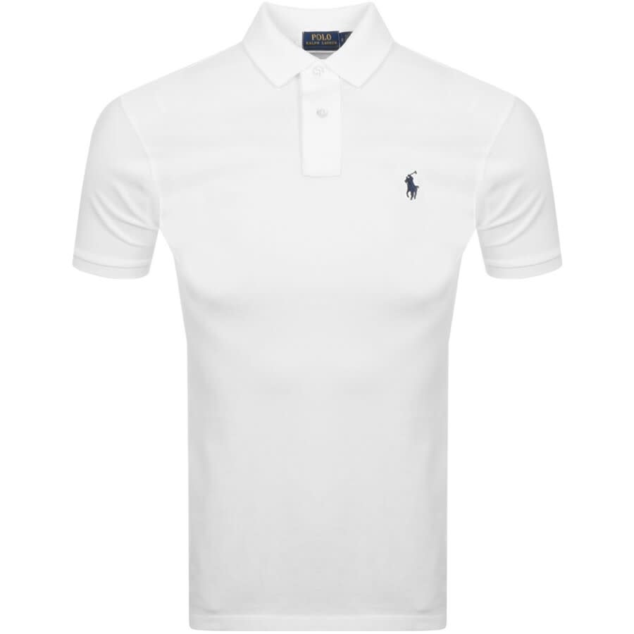 トップス POLO RALPH LAUREN CUSTOM SLIM FIT M Ralph Lauren Custom Slim Fit Polo T Shirt White | Mainline Menswear x